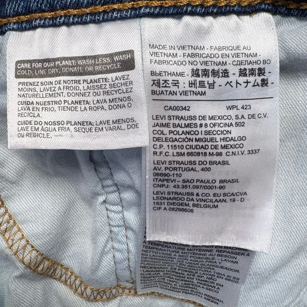 Levis Jeans Men 34 x 34 505‎ Regular Fit Straight Leg Dark Wash Denim Classic - Picture 6 of 12